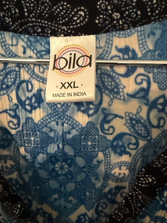 Bila Red and Blue Paisley Maxi Dress - Picture 2 of 2